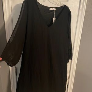 Black slip dress